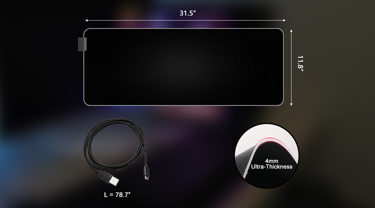 Vetroo MP800 RGB Gaming Mouse Pad